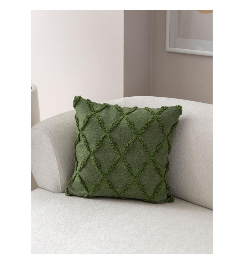 Housse de coussin, vert, tissu : 100 % POLYESTER
