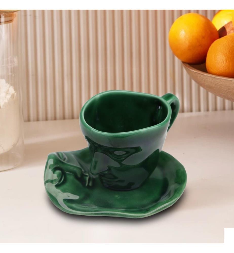 Set de tasses, 2 pièces, vert, 100% Ceramic