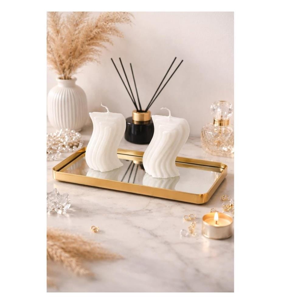 Ensemble de 2 bougies, 100 % cire de soja, noires