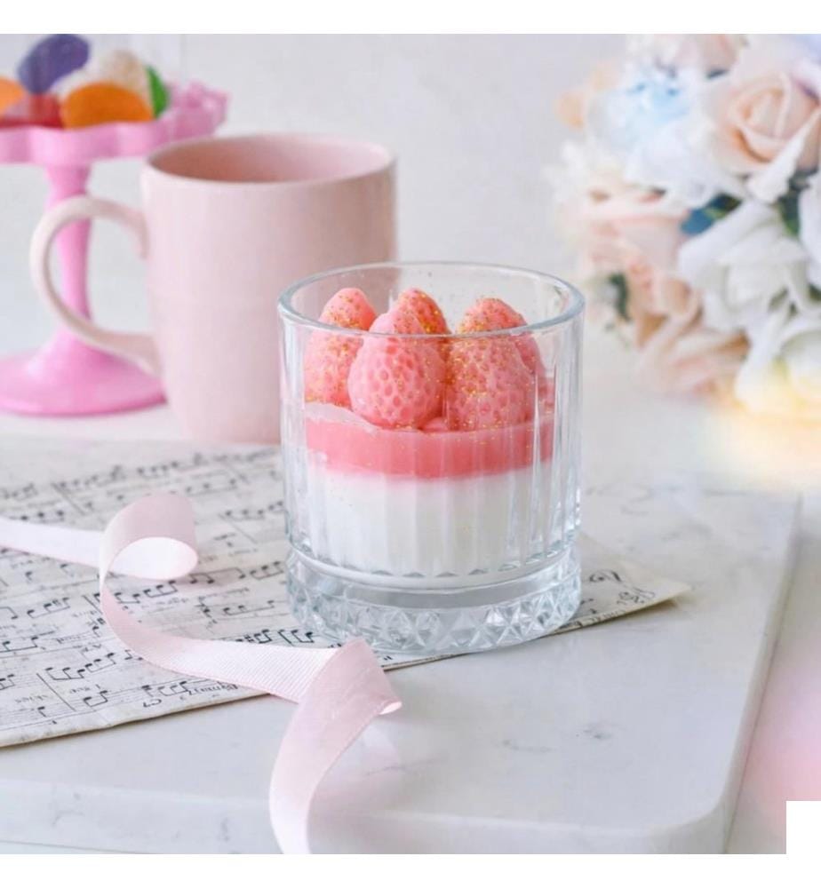 Bougie, 100 % VERRE, Rose