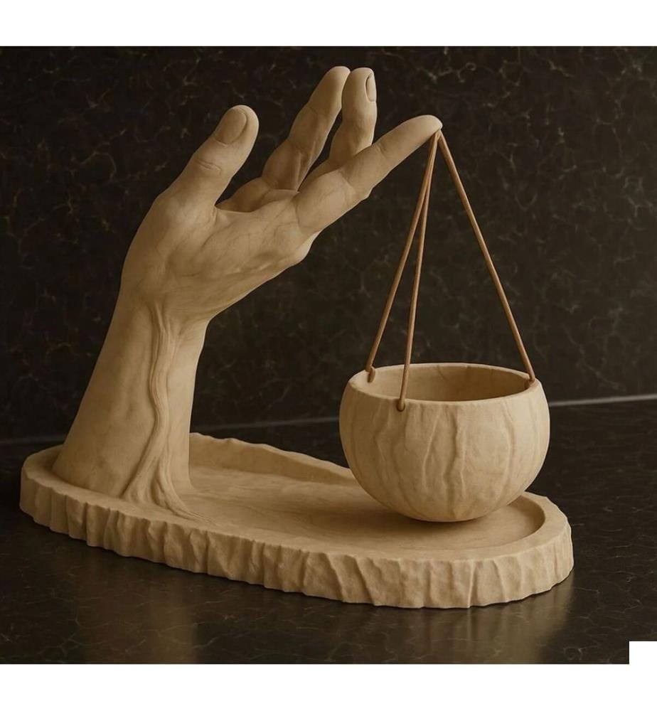 Objet décoratif, 100 % bioplastique, blanc