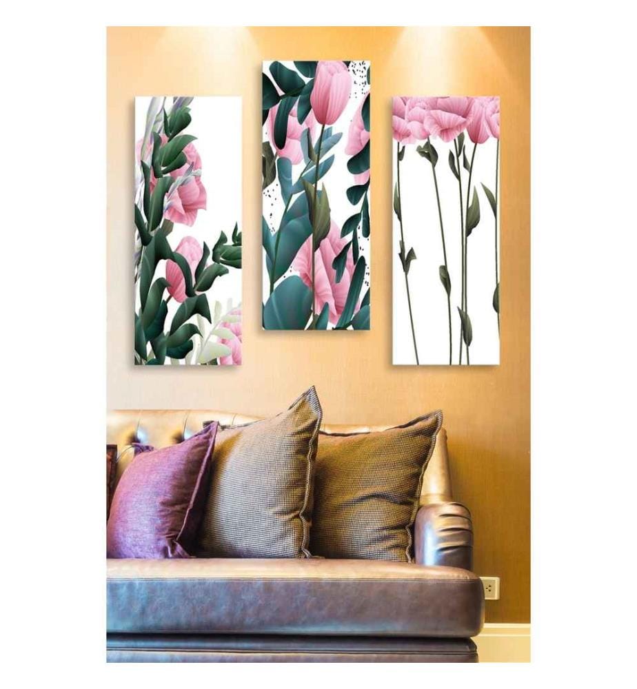 Peinture décorative en MDF, 3 pièces, multicolore, 100% MDF