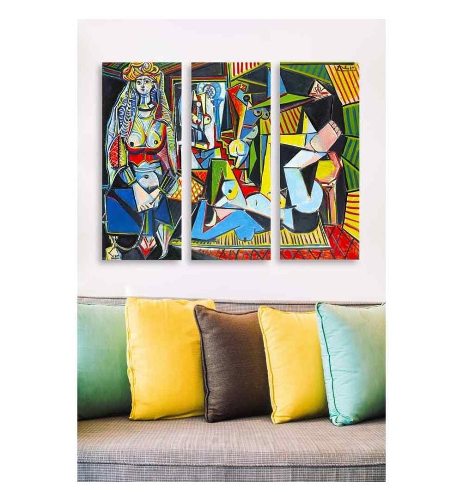 Peinture décorative en MDF, 3 pièces, multicolore, 100% MDF