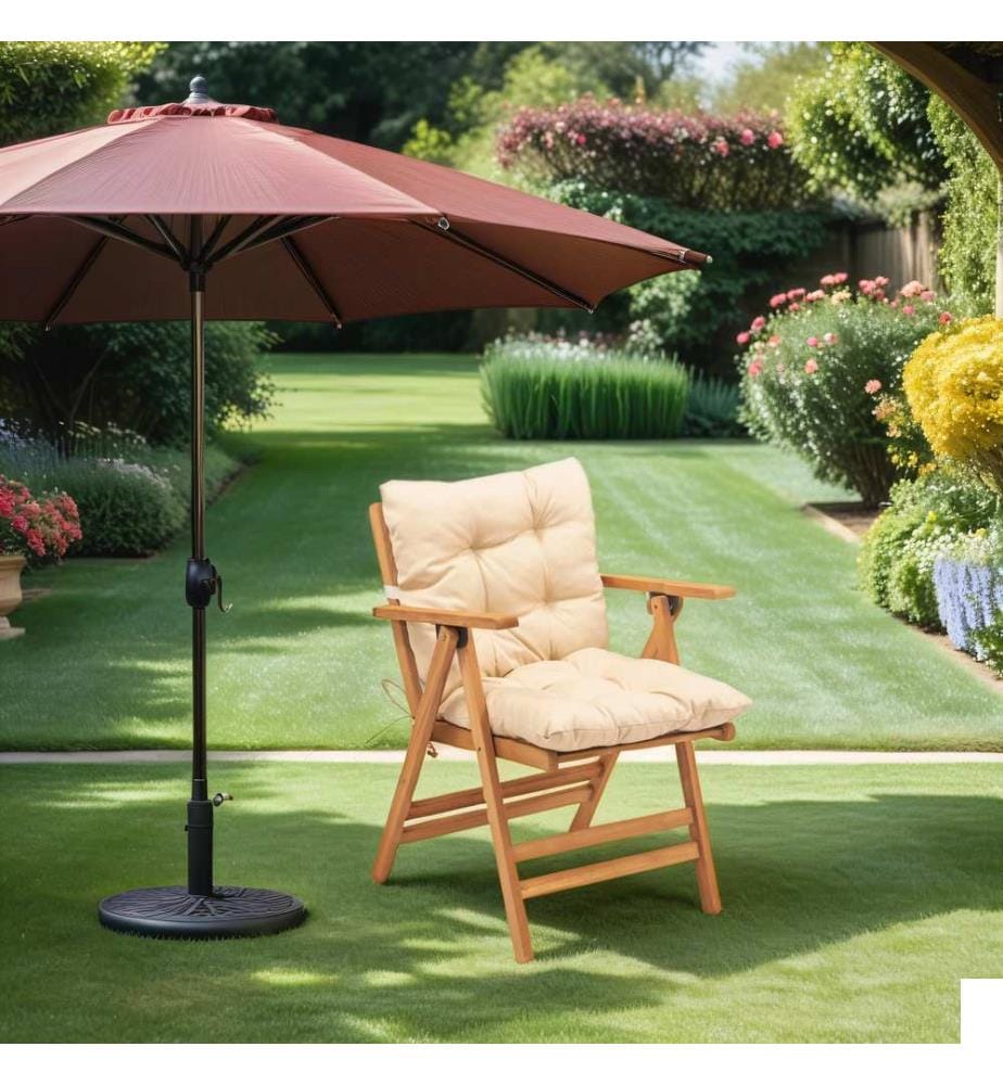 Chaise de jardin, Naturelle, Crème, Bois de hêtre
