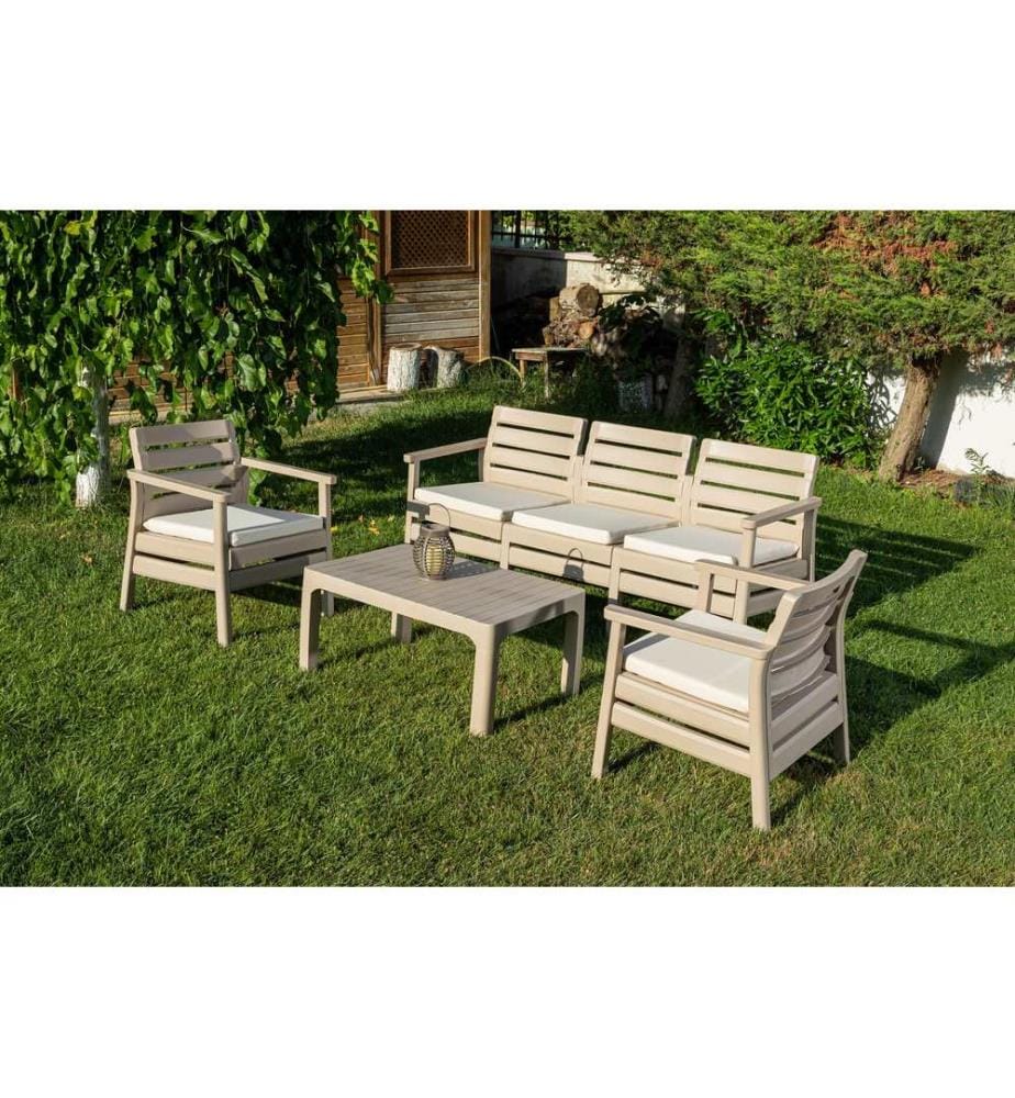 Ensemble Garden Lounge, Desert Beige, 100% POLYPROPYLEN