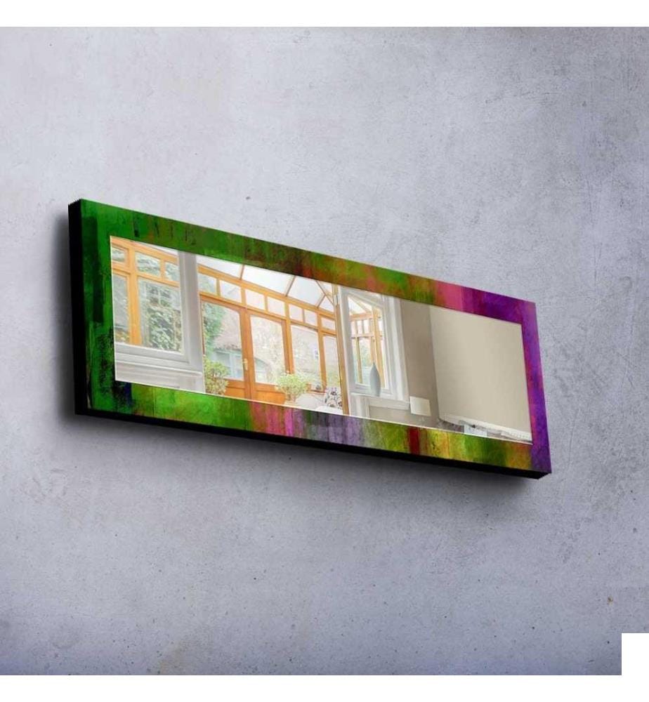 Miroir décoratif, Multicolore, Miroir, Réel, , Cadre en bois de pin