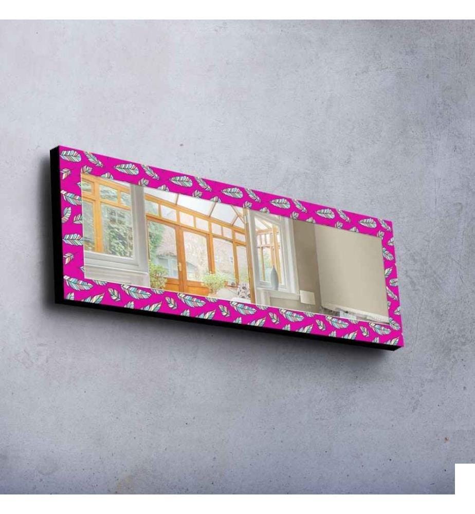 Miroir décoratif, Multicolore, Miroir, Réel, , Cadre en bois de pin