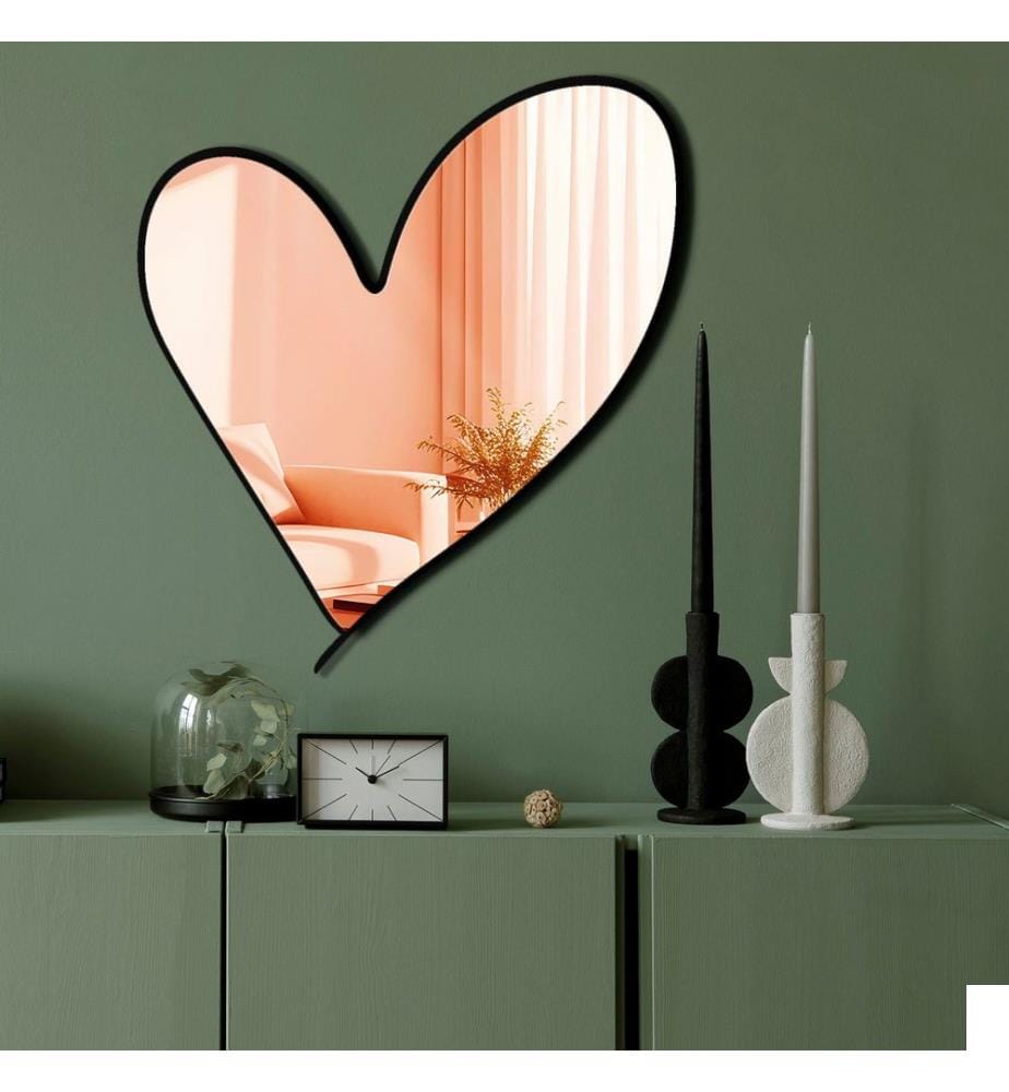Miroir décoratif, or rose, face supérieure : 100 % plexiglas