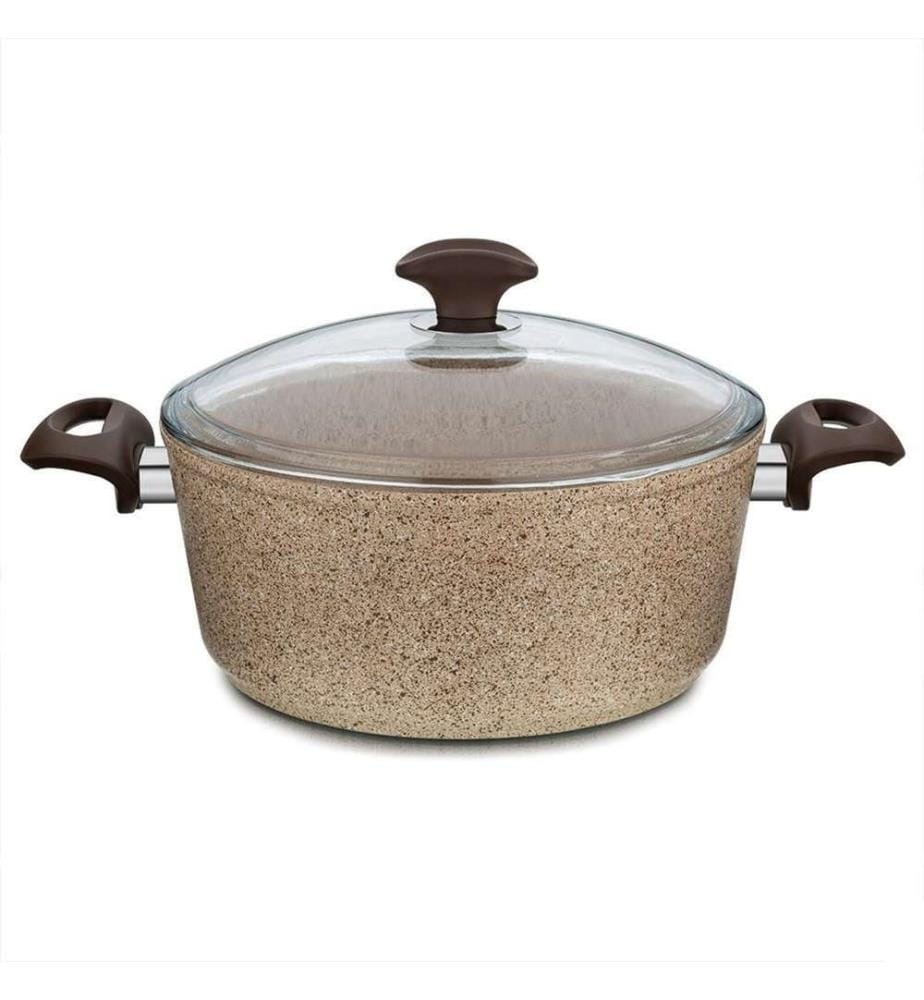 Pot, crème, revêtement granité