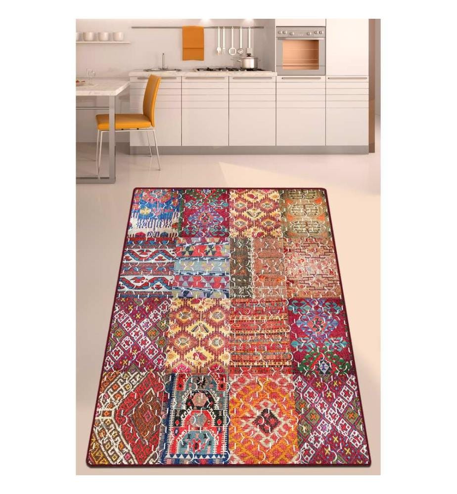 Tapis de couloir, 80 x 200, Multicolore, 100 % POLYESTER