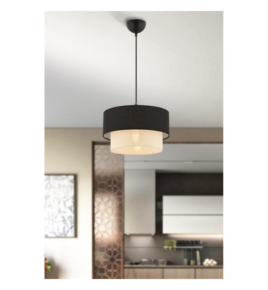 Lustre, blanc, noir, CORPS EN MÉTAL, capuchon en coton