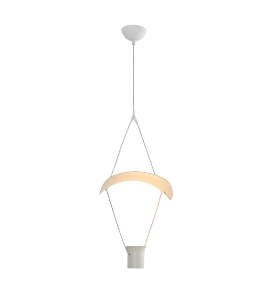 Lustre, blanc, corps en métal, capuchon en acrylique