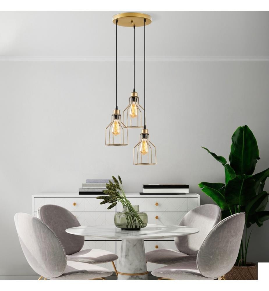 Lustre, doré, CORPS EN MÉTAL