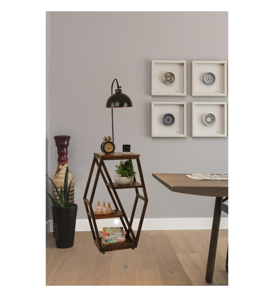 Noir, Lampadaire, 38 X 25 cm, Corps Métallique
