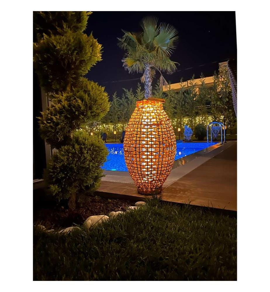 Lampadaire, Chêne, Solar Wicker