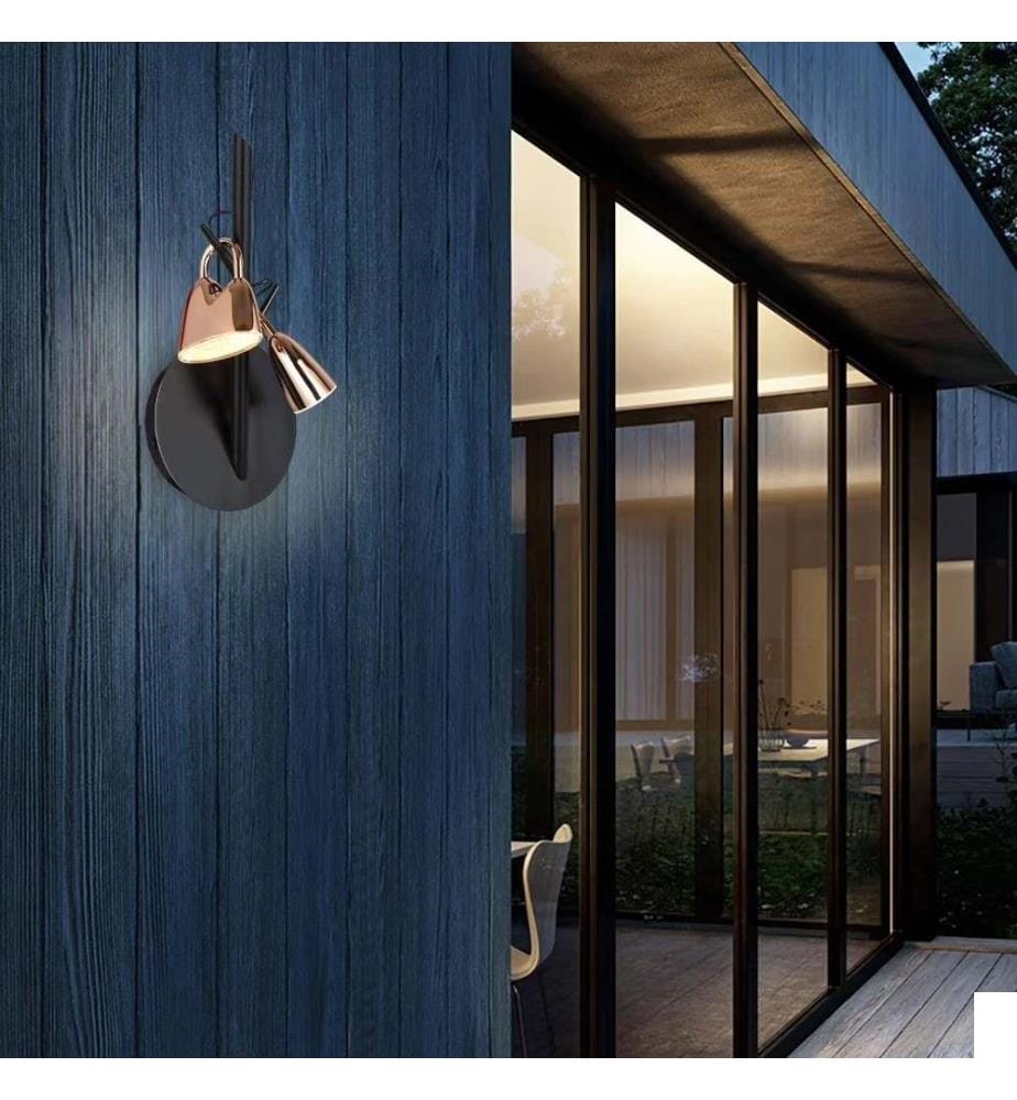 Lampe murale, Rose Gold, Metal Body / Acrylic Cap Cover