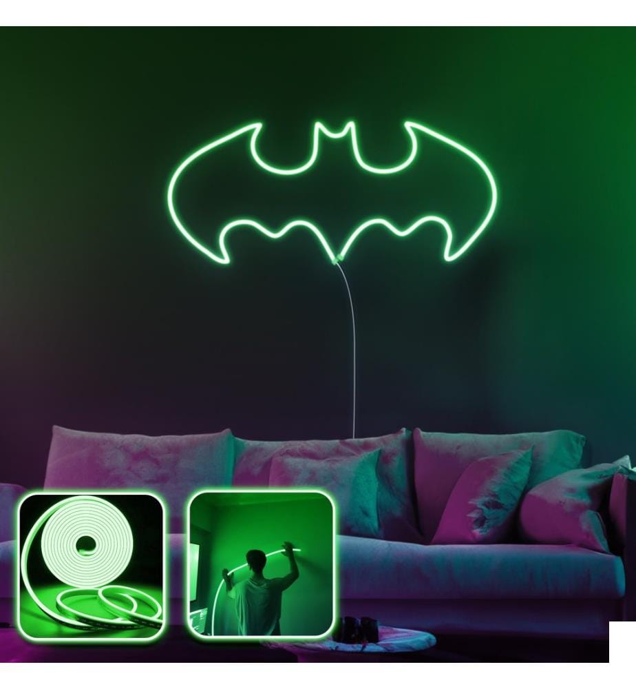 Eclairage mural décoratif à LED, vert, bande néon flexible