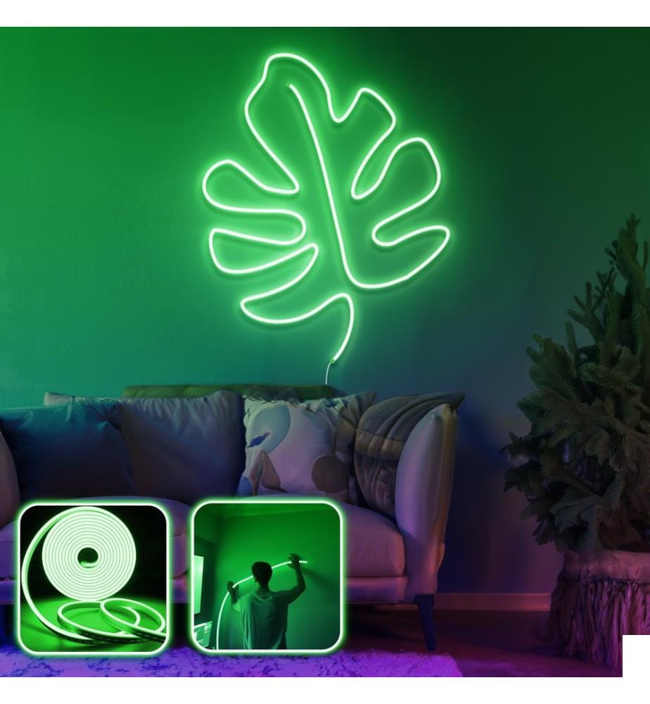 Eclairage mural décoratif à LED, vert, bande néon flexible