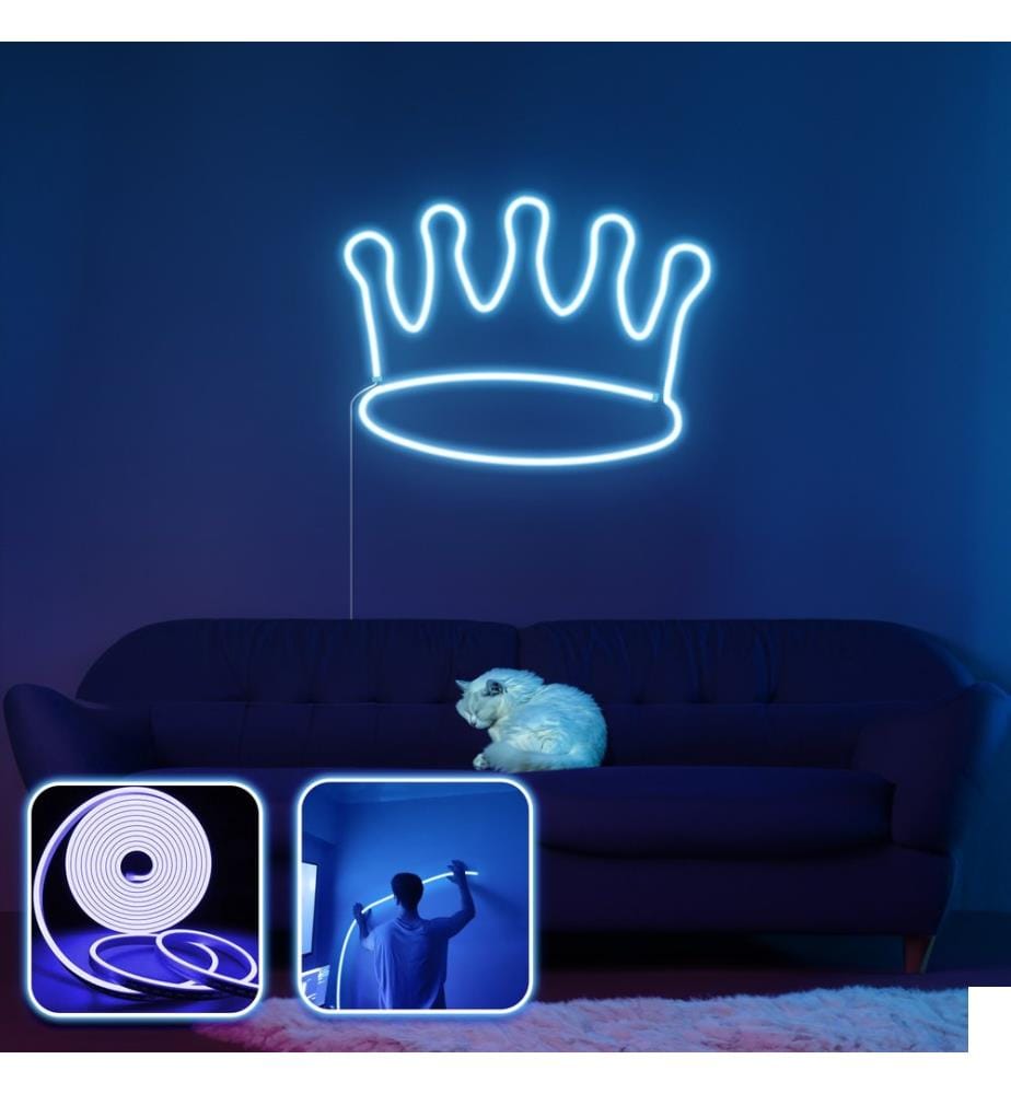 Eclairage mural décoratif à LED, bleu, bandes néon flexibles
