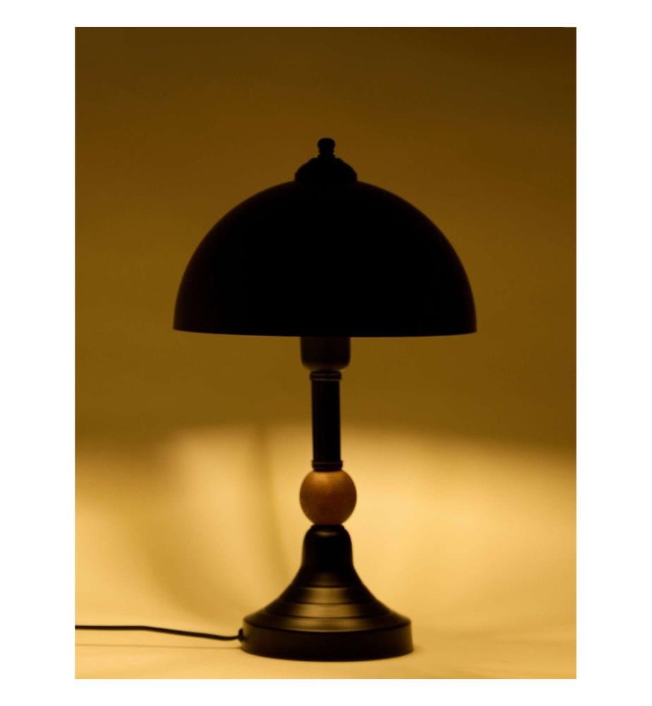 Lampe de table, noir, corps en métal