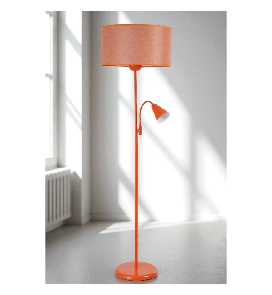 Lampadaire, orange, boîtier métallique