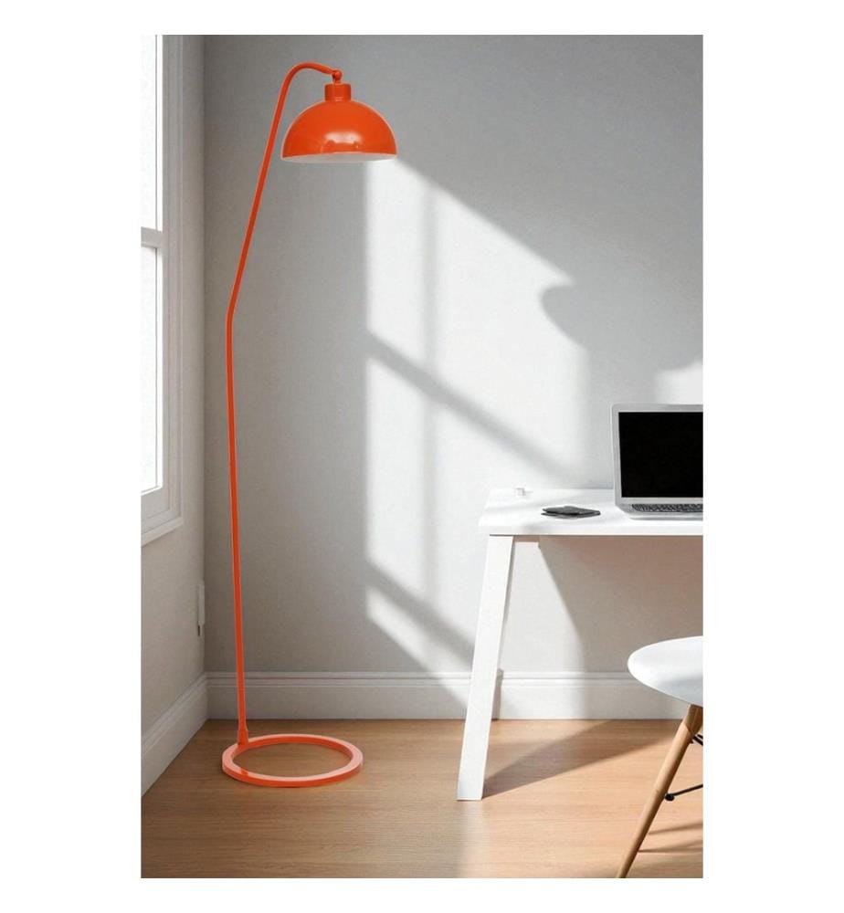 Lampadaire, orange, boîtier métallique