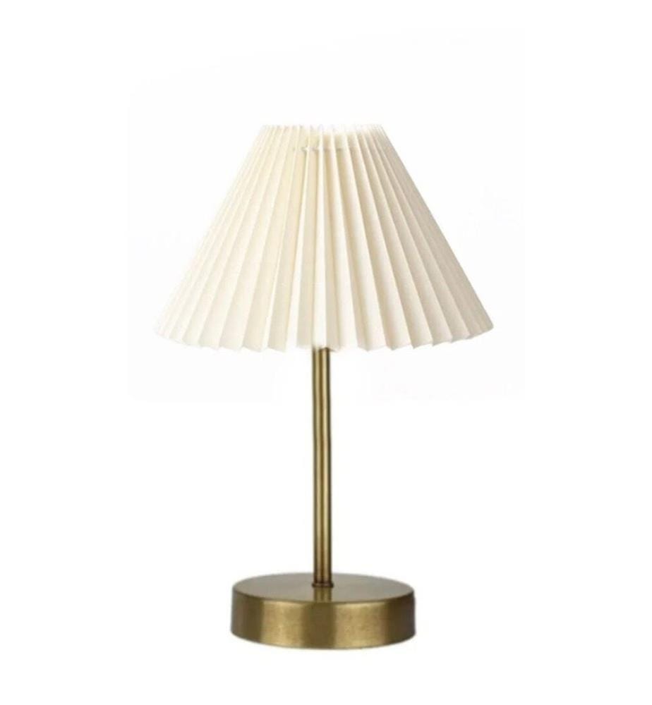Lampe de table, or, blanc, boîtier métallique