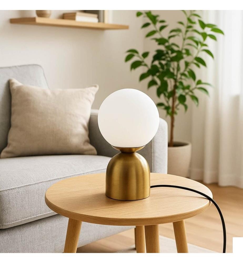 lampe de table, blanc, antique, boîtier en métal