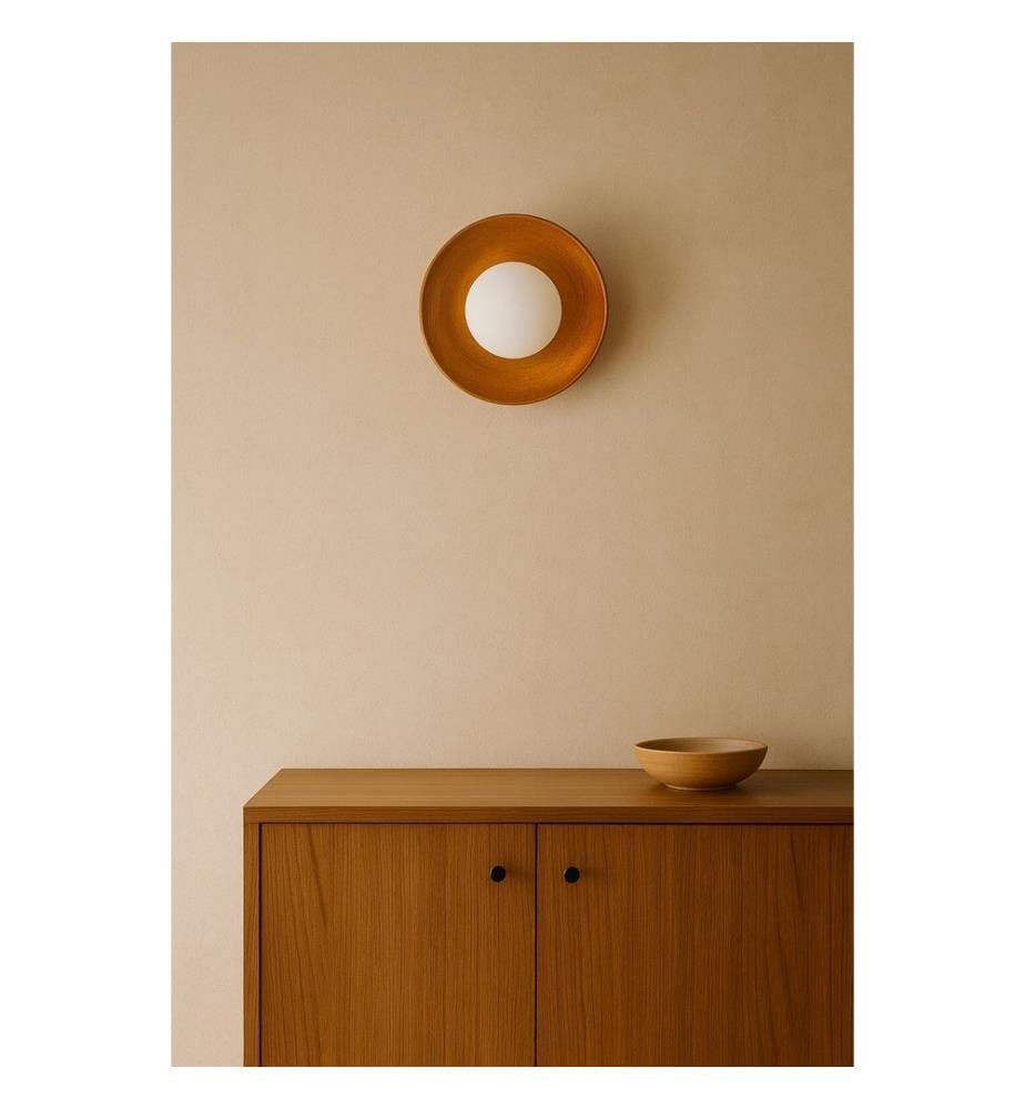 Applique murale, chêne, blanc, corps en bois