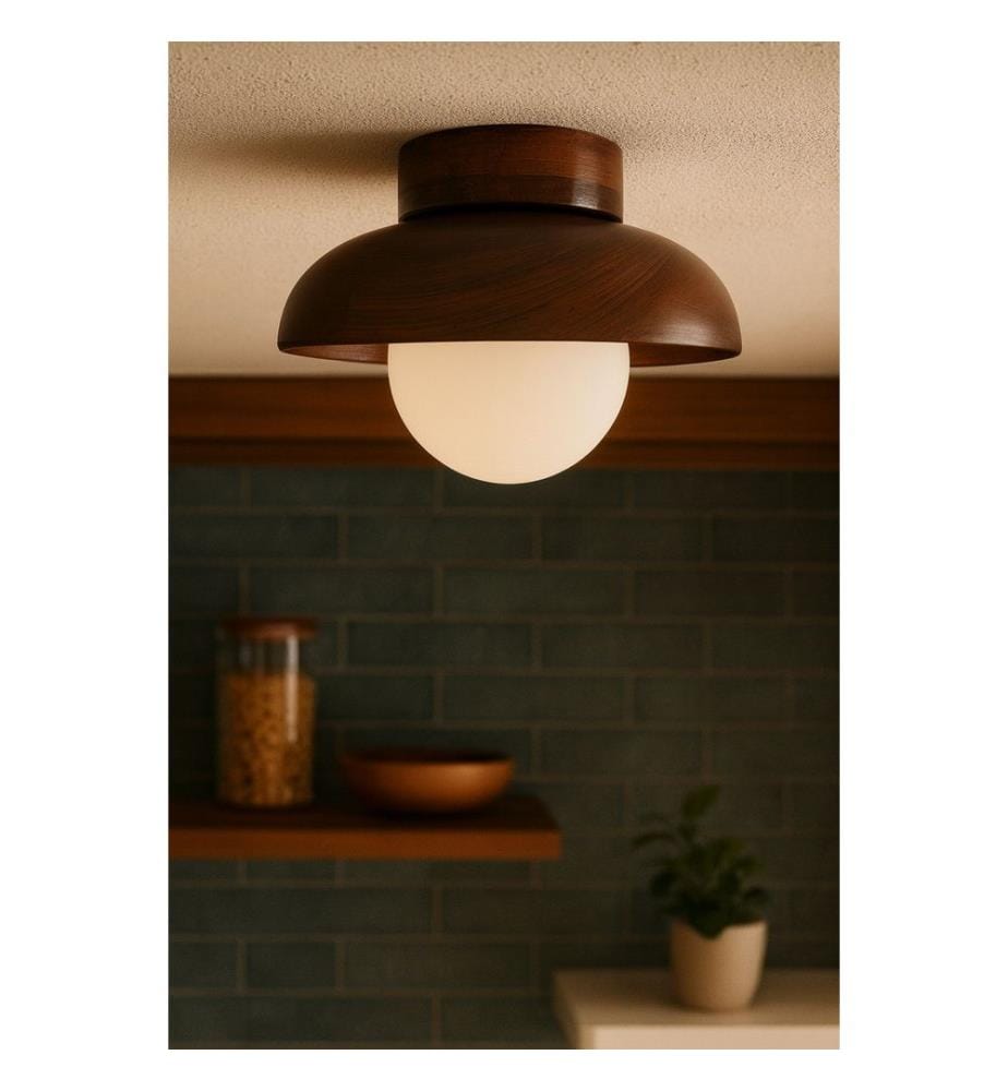 Applique murale, noyer, blanc, corps en bois