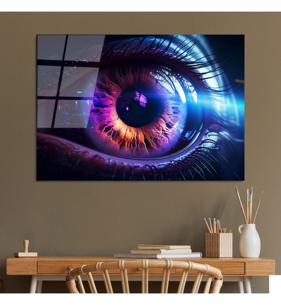 Peinture décorative sur verre trempé, multicolore, 100 % VERRE TREMPÉ