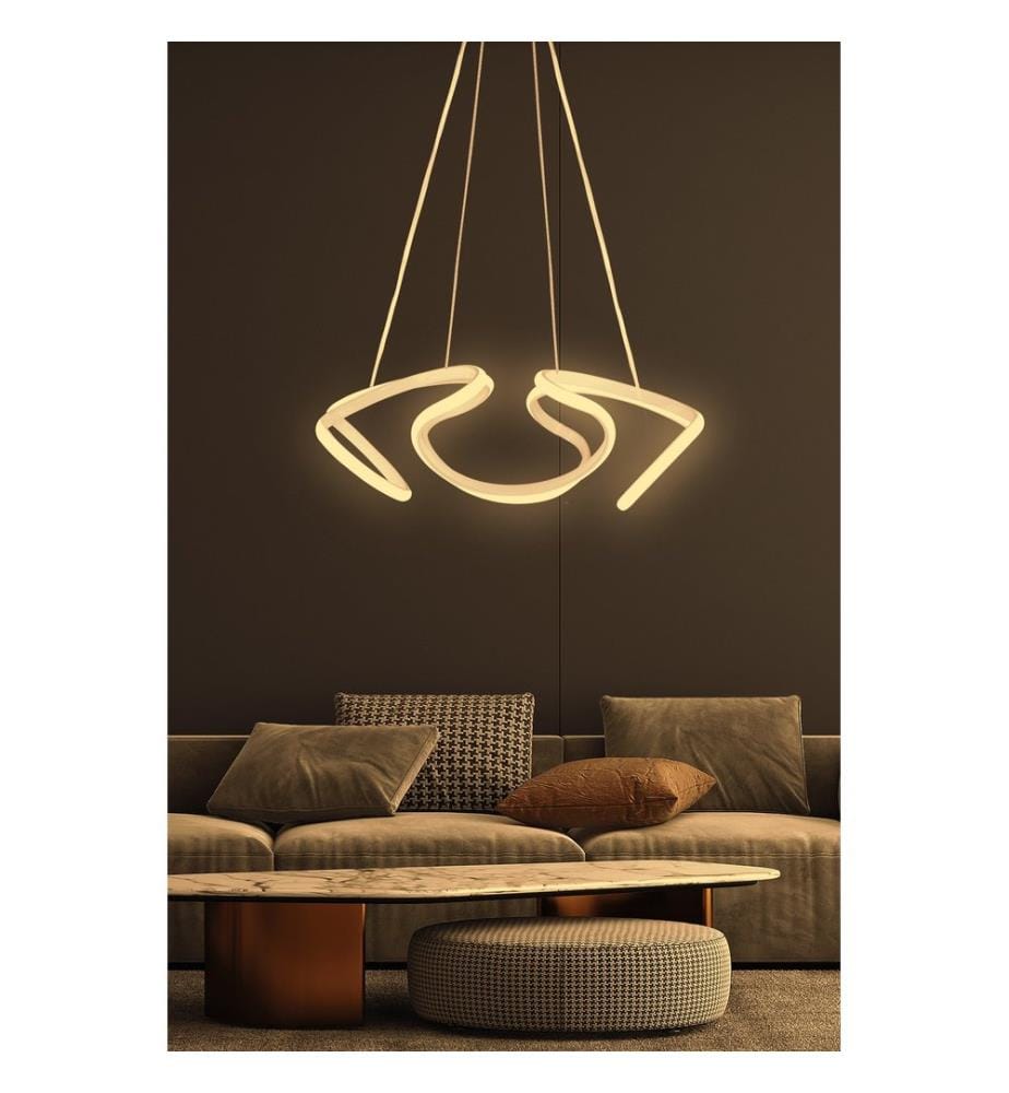 Lustre, blanc, corps en aluminium