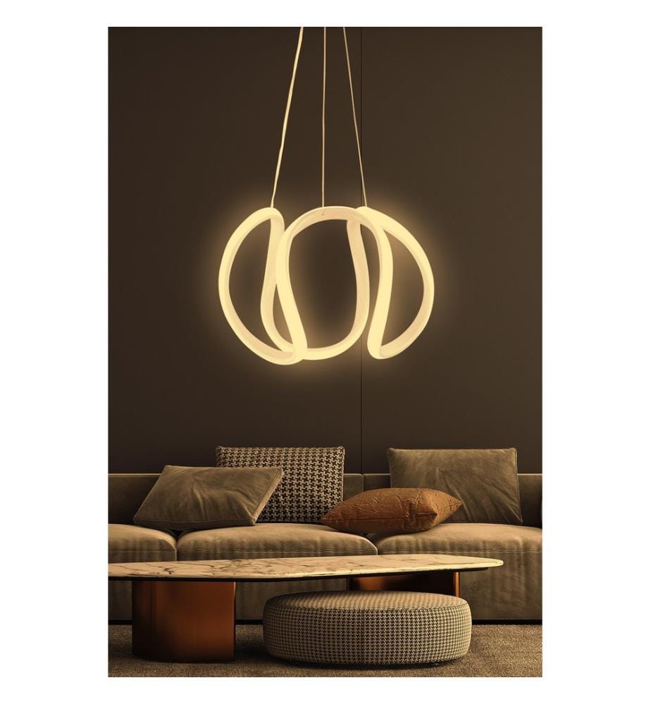 Lustre, blanc, corps en aluminium