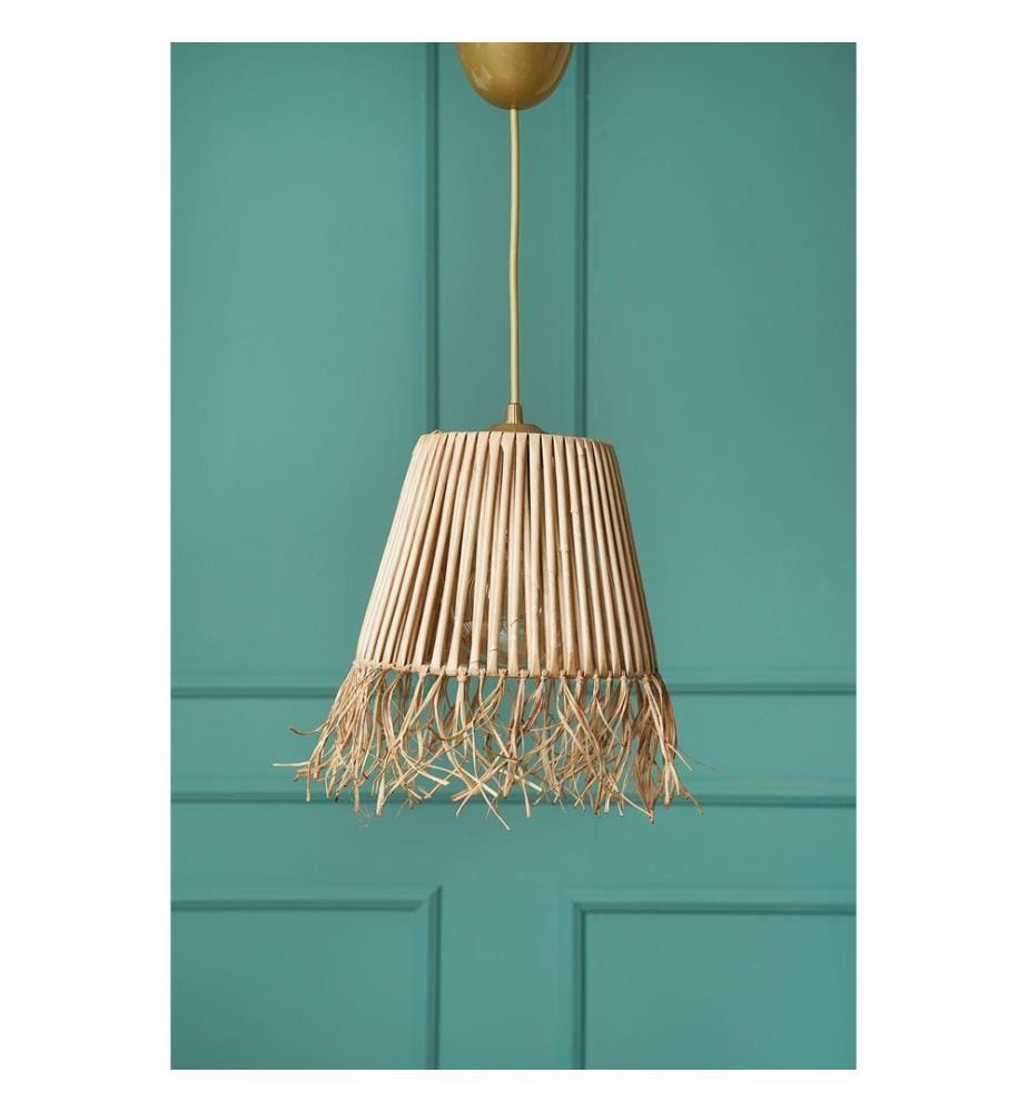 Lustre, Naturel, Corps en Métal, Capuchon en Bambou Replica