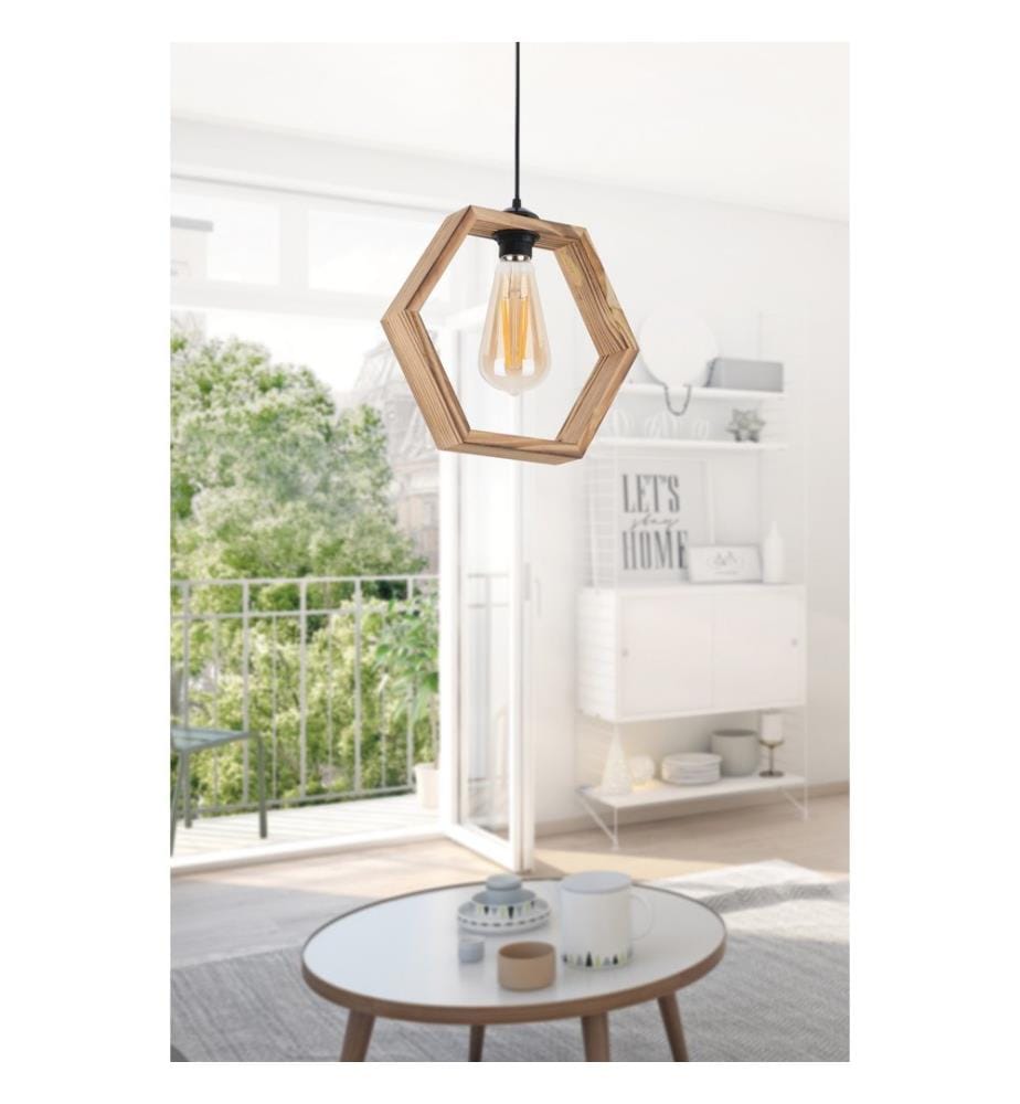 Lustre, Naturel, Corps en bois
