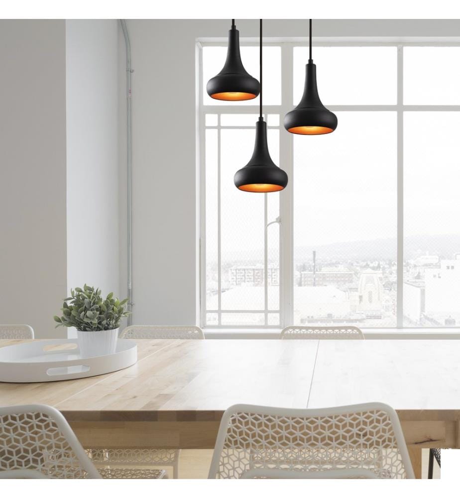 Lustre, Noir, Corps en métal