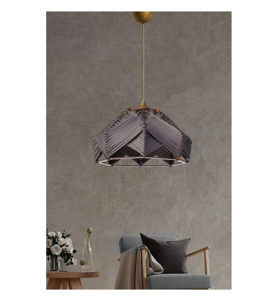 Chandelier, Gris, Corps en Plastic, Bonnet de coton