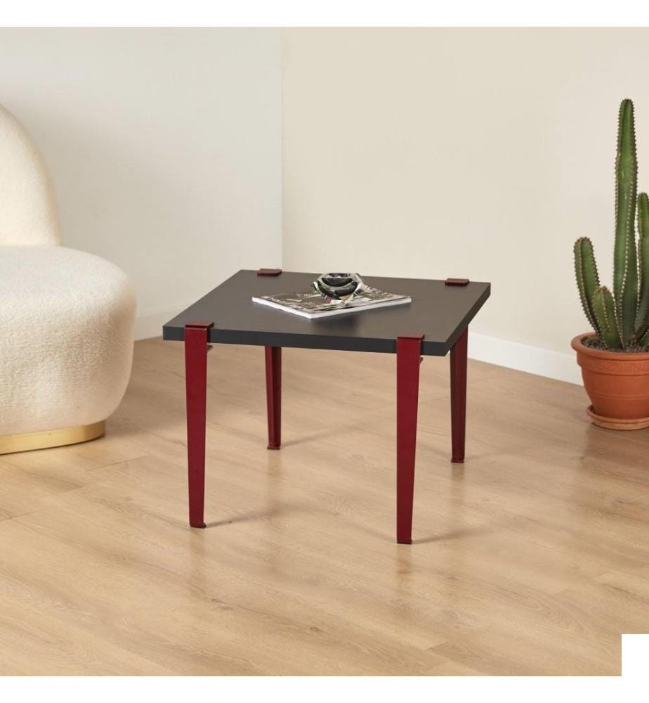 Table basse, Anthracite, Rouge bordeaux, Panneau de particules mélaminé