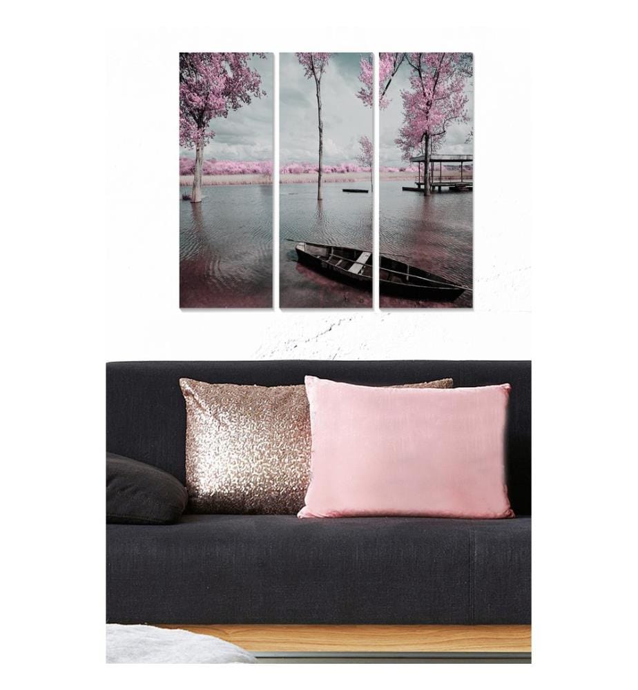Peinture décorative en MDF, 3 pièces, multicolore, 100 % MDF
