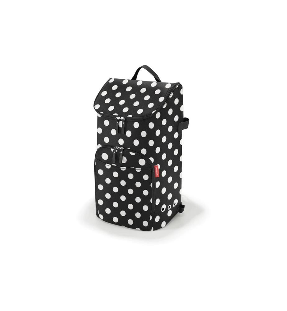 Reisenthel Sac à Provisions Shopping Trolley Dots White 45L – Polyester Blanc/Noir