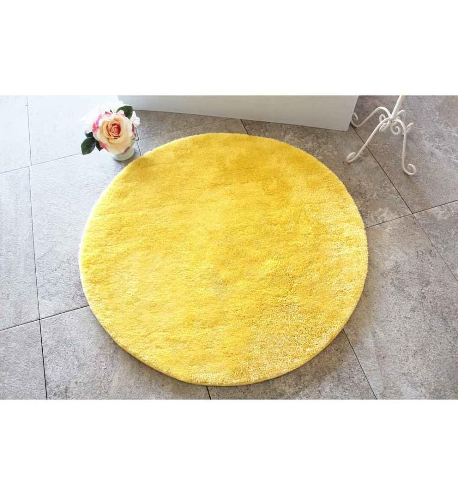 Tapis de bain, jaune, 100% acrylique