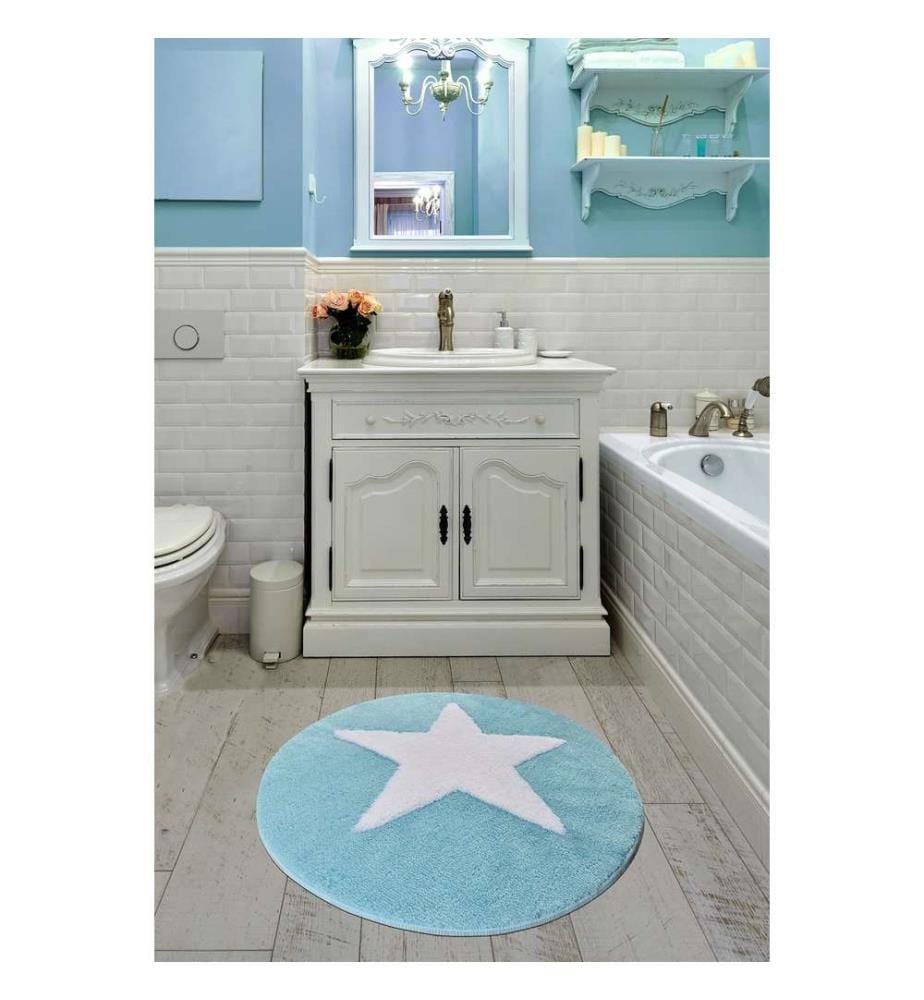 Tapis de bain en acrylique, multicolore, 100% acrylique