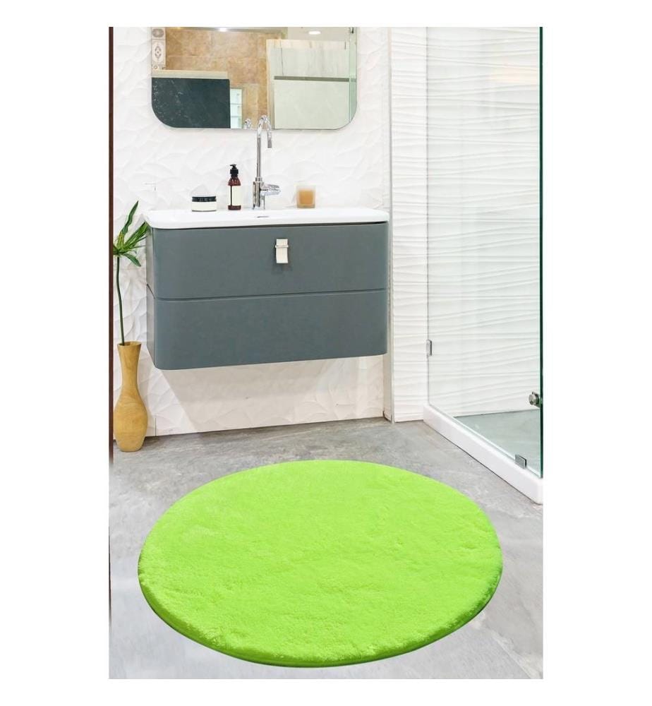 Tapis de bain en acrylique, vert, 100% acrylique