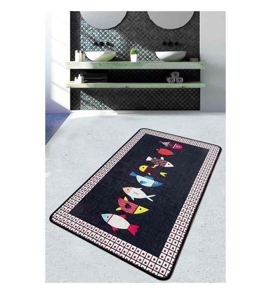 Tapis de bain, Multicolore, 100% Polyester
