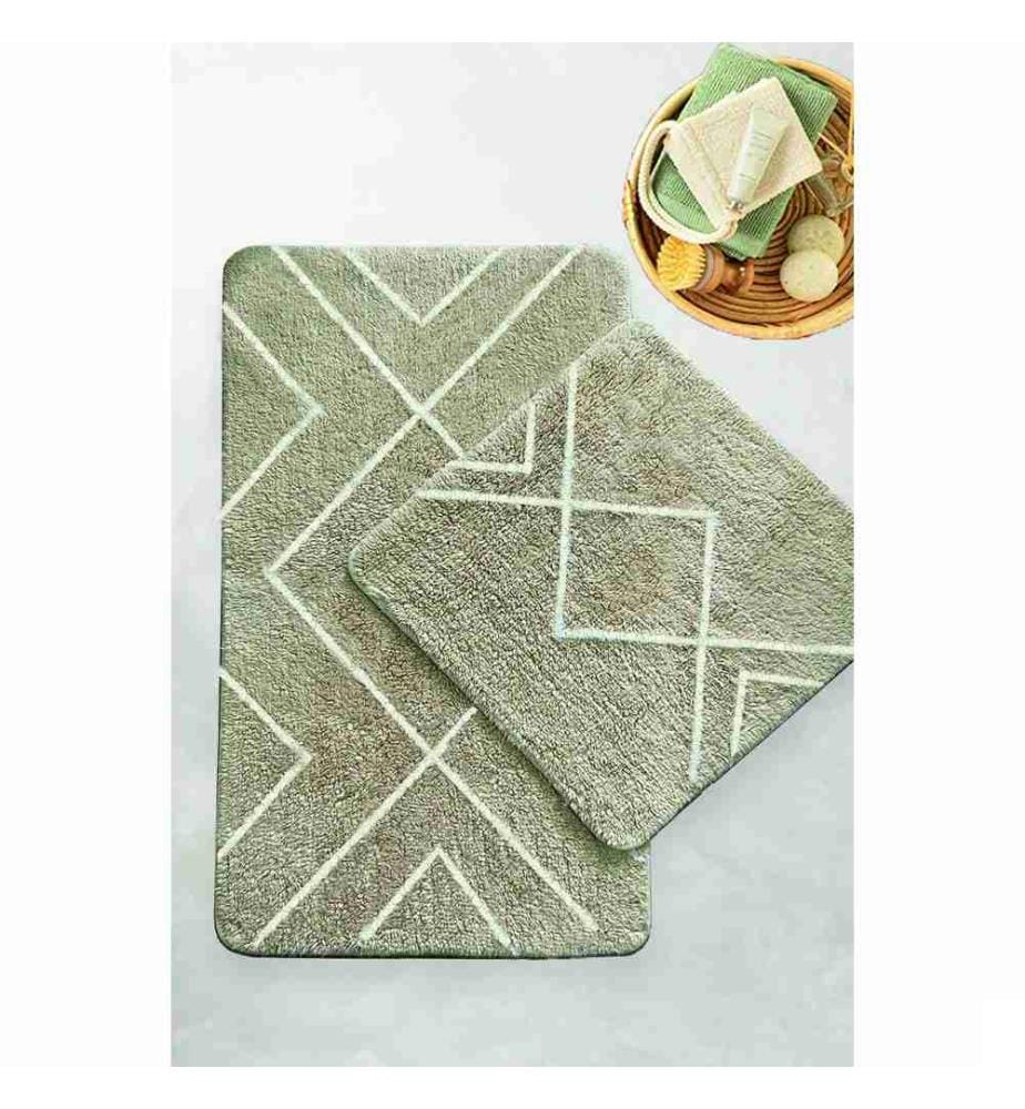 Set de tapis de bain, 2 pièces, Stone, 100% coton