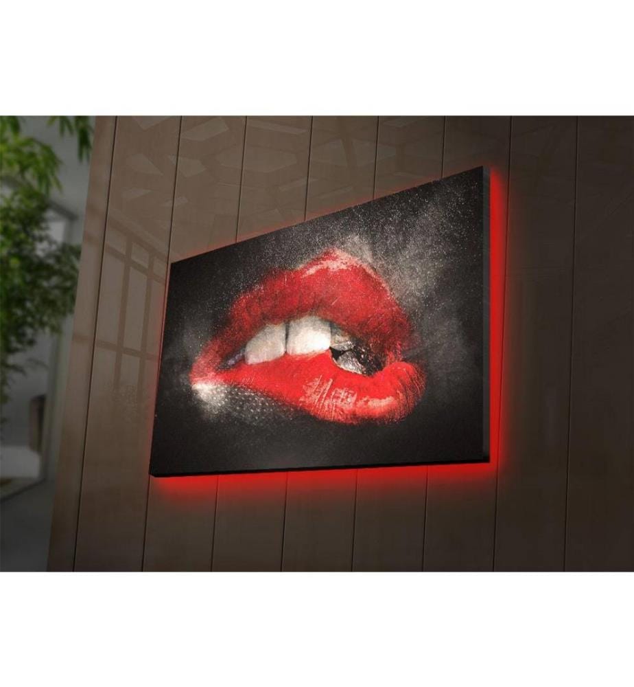 Peinture sur toile décorative éclairée par LED, multicolore, toile en daim