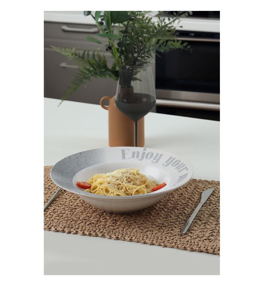 Assiette, Blanc, Bleu, 100% Ceramic, Antibactérien