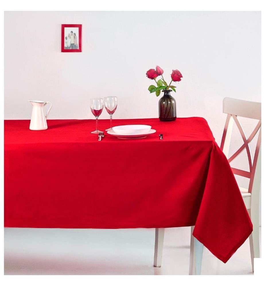 Nappe, rouge, 65% coton - 35% polyester