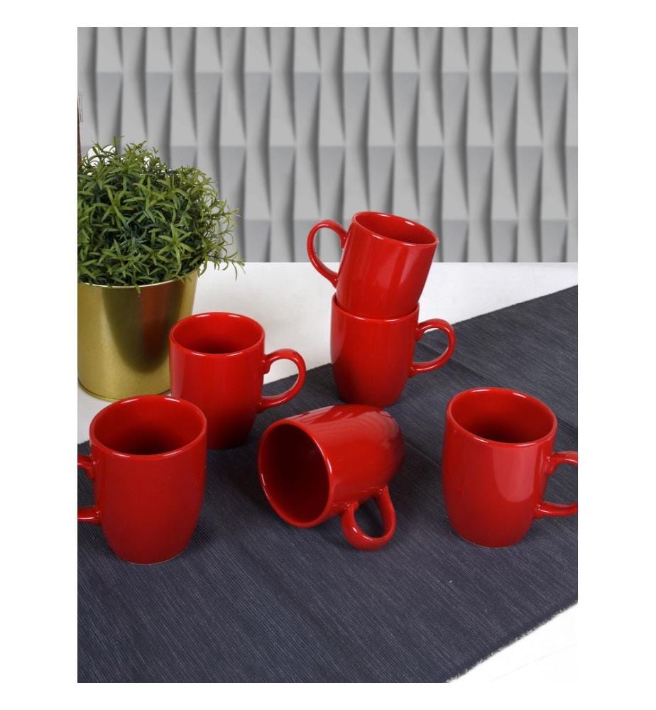 Rouge, Tasse À Café, En Grès Céramique