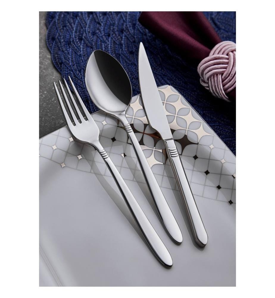 Set de couverts, 24 pièces, argent, 100% Stainmless Steeml